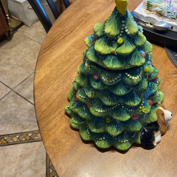 Pioneer woman WISHFUL WINTER HOLIDAY stoneware cookie jar NWT - Picture 4 of 6